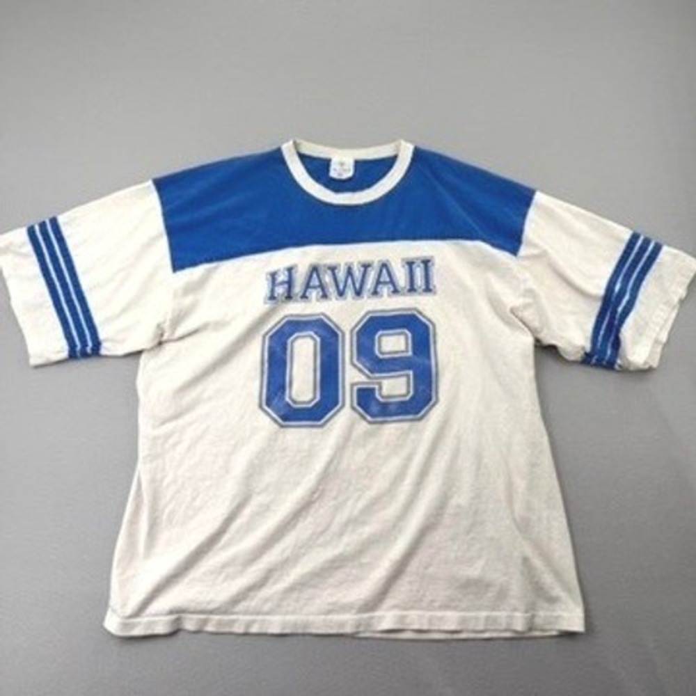 Vintage Alore Hawaii Ringer Tee Men 2XL Single Stitch USA Retro Streetwear 90